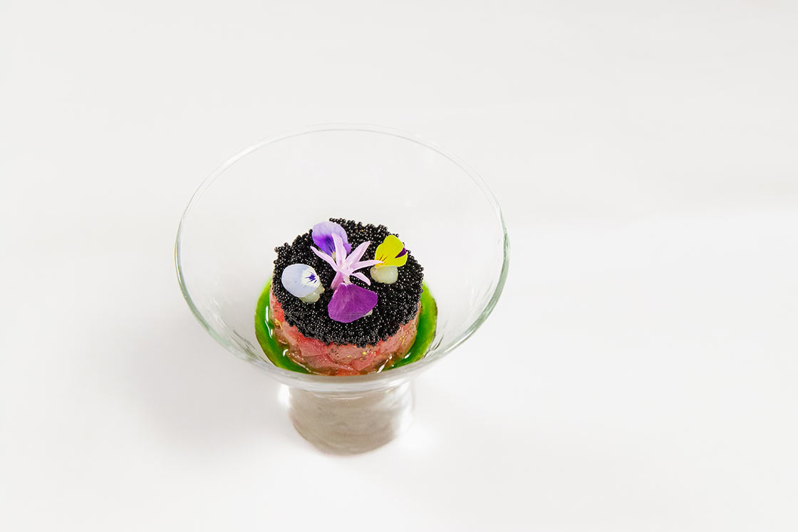 food2023Hi-100-sails-001 Ahi Tartare with Black Tobiko by 100 Sails Restaurant & Bar (2023 Honolulu)